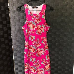 Hot pink flower dress